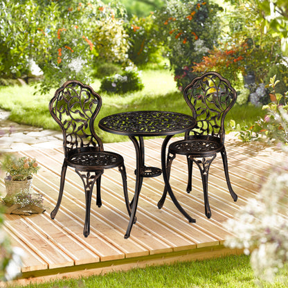 Bistroset – Balkonset – Tuinset – Bistrotafel – Tuinstoelen – Antiek Design – Weerbestendig Aluminium – Compact & Duurzaam