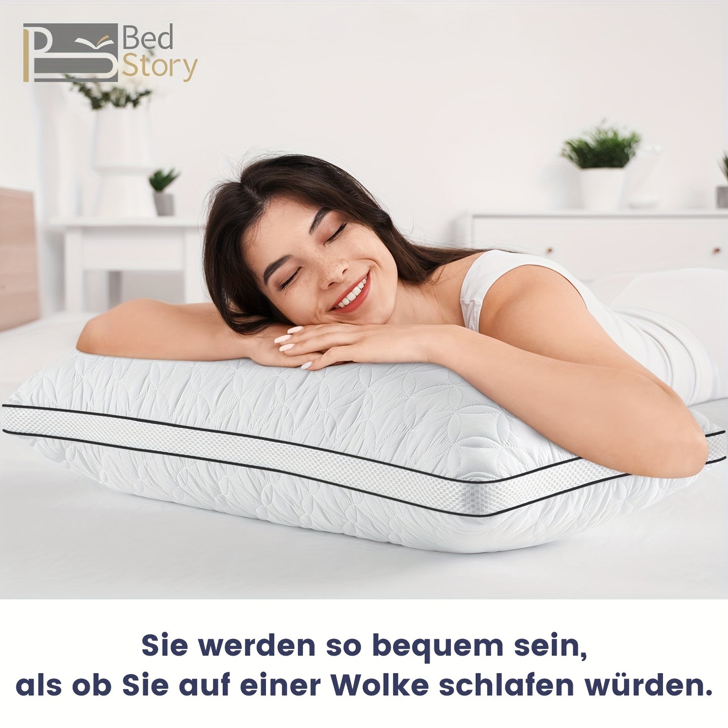 Kussen Set – Slaapkussen – Hoofdkussen – Neksteun Kussen – Slaapcomfort Kussen – 2 Stuks 40x80 cm – Zacht en Ademend – Wasbaar en Ondersteunend