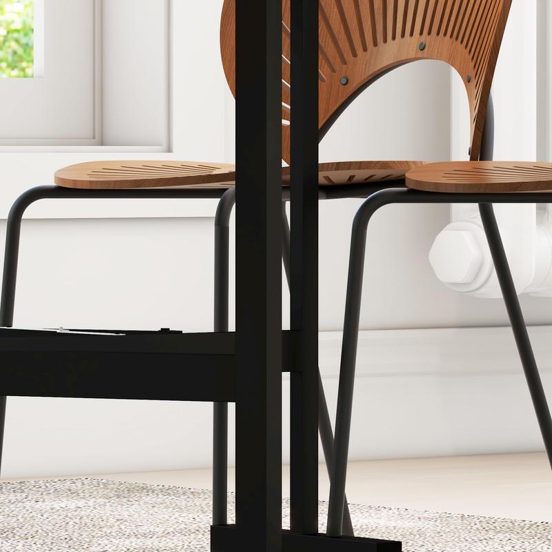 Uitbreidbare Eettafel – Uitschuifbare Tafel – Dinertafel – Uitklapbare Eettafel – Ruimtebesparende Tafel – Voor 4-6 Personen – Stabiel Stalen Onderstel – Modern Landelijke Stijl