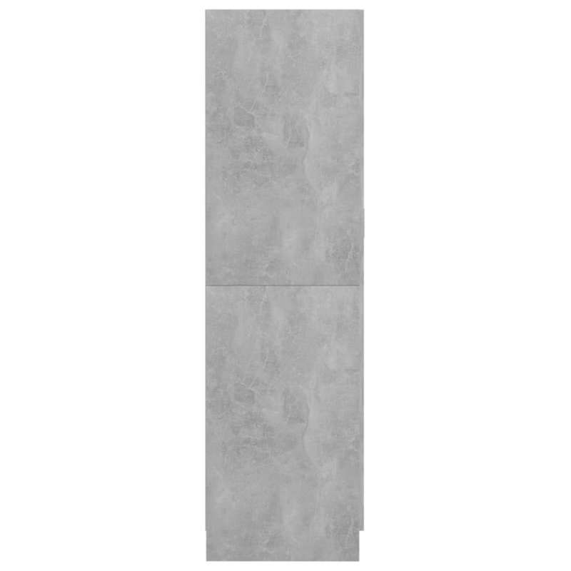 Kast – Kledingkast – Opbergkast – Bergkast – Garderobekast – Beton-grijs – Behandeld Hout – 82,5x51,5x180 cm – Vrijstaand – Weerbestendig