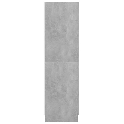 Kast – Kledingkast – Opbergkast – Bergkast – Garderobekast – Beton-grijs – Behandeld Hout – 82,5x51,5x180 cm – Vrijstaand – Weerbestendig