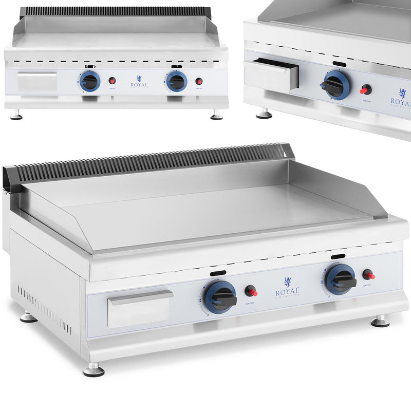 Gasbarbecue – Gas Grill – Buitenkeuken – Tafelbarbecue – Campingkooktoestel – RVS Materiaal – 74,5 x 40 cm Dubbele Platte – 2x 3100 W Vermogen