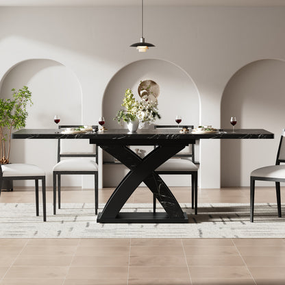 Uitklapbare Eettafel – Uitschuifbare Tafel – Keukentafel – Balkon Tafel – Houten Eettafel – Ruimtebesparend Design – 120-160 cm – Zwart – Geschikt Voor 6 Personen – Hoogwaardige Kwaliteit