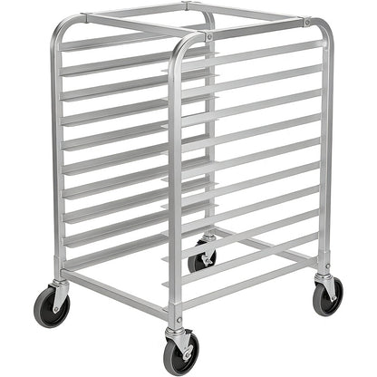 10/15-Tier Heavy-Duty Compact Mobile Bun Pan Rack with Lockable Wheels - Space-Saving Cooling Storage Shelf Suitable for Bakery, Kitchen, Restaurant - Assembly, Aluminum Shelving Unit