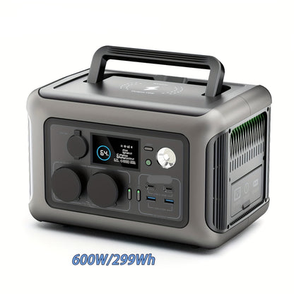 Draagbare Powerstation – Mobiele Batterij – Powerbank – Energiebron – Camping Accu – 299Wh LiFePO4 Batterij – 1200W Piekvermogen - QUORE