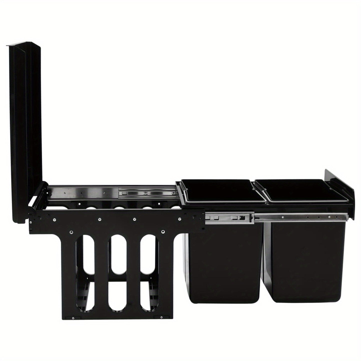 Onderkast Organizer – Afvalbak – Prullenbak – Afvalemmer – Keukenopberger – RVS 36 Liter – Soft-Close Dual Compartiment