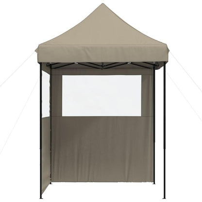 Large Pop-Up Party Tent with 2 Side Panels - Beige Canopy with Zippered Doors, Spacious Instant Shelter for Weddings, Birthdays, BBQs, & Beach Events - Lightweight & Portable with Sturdy Frame, Easy Setup, Ideal for Backyard,