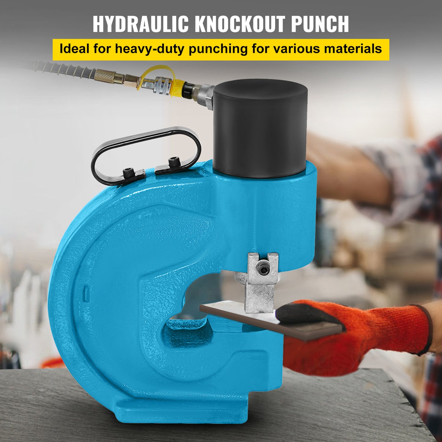 Hydraulische Gatenpons – Gatenknipper – Metaalpunch – Gatenboor – Plaatbewerkingstool – 35 Ton Ponskracht – Hoogwaardig Wolfraamstaal Matrijzen