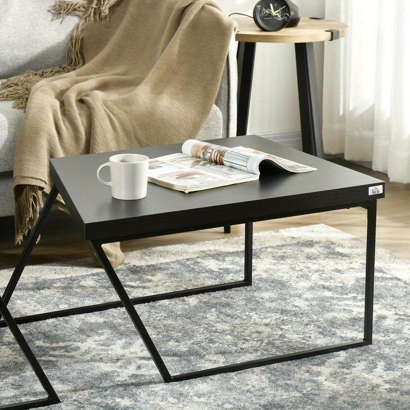 Salontafel – Bijzettafel – Sofa Tafel – Consuletafel – Woonkamertafel – Hardhout en Glas – Volledig Gemonteerd