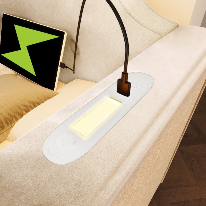 Bedbank – Slaapbank – Sofa Bed – Logeerbed – Zetelbed – 90x200 cm – Ingebouwde Leeslamp – 2 Opbergladen