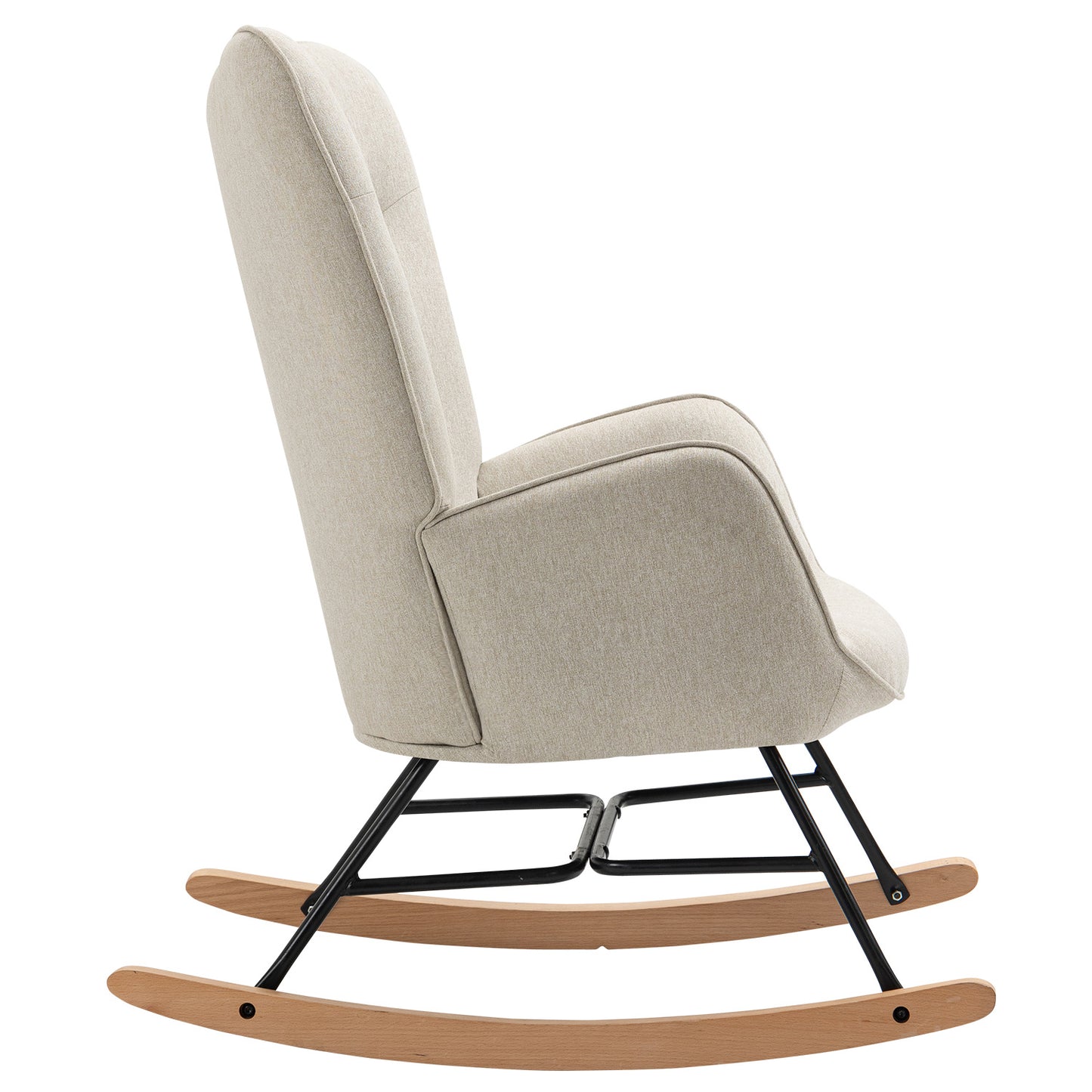 Chaise Lounge Beige – Loungestoel – Ligstoel – Relaxfauteuil – Zithoek – Modern Design – Stevig Metalen Frame – Compacte Afmetingen 68x84x99,5 cm