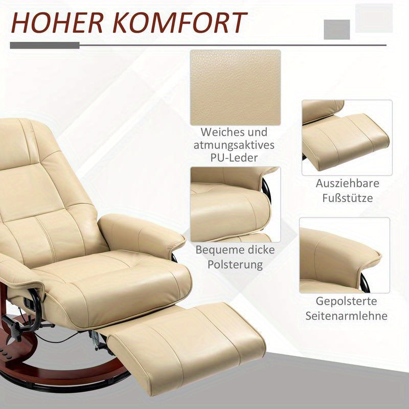 Adjustable Recliner Chair with 120kg Weight Capacity - Ergonomic Reclining Mechanism, Fabric & Wood Frame, 78x87x100cm Space-Saving Design for Living Room, Bedroom
