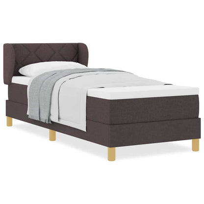 Boxspring – Bed – Slaapbed – Eenpersoonsbed – Matras – Donkerbruin – 80x200 cm – Foamlaag – Individuele Pocketveren