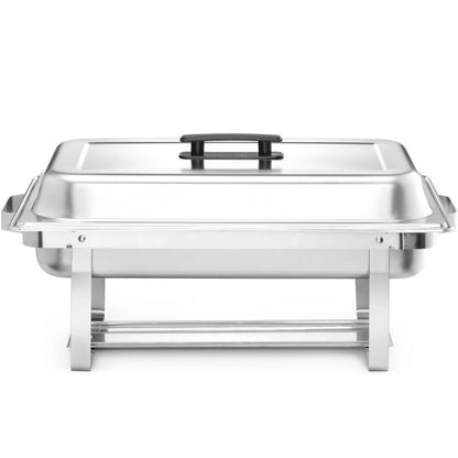 Warmhouders GN 1/1 – Buffetwarmers – Voedselwarmers – Cateringwarmers – Verwarmingsset – Roestvrij Staal – Werkt Zonder Elektriciteit – Set van 4 Stuks