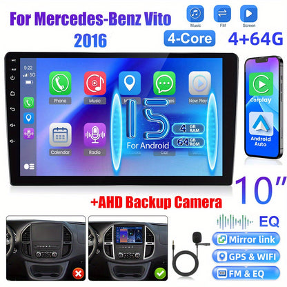 Android 15 Autoradio – Multimedia Systeem – Auto Radio – DVD Speler – Navigatie Systeem – 10 Inch 1080P Touchscreen – Draadloze Carplay & Android Auto