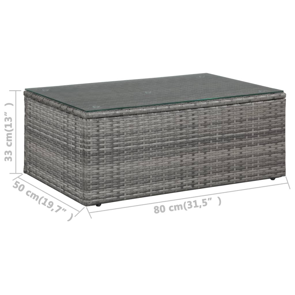 Loungeset – Tuinmeubelset – Loungeset Balkon – Loungeset Hoekbank – Loungeset Poly Rattan – Bruin – Weerbestendig PE Rattan – Uitneembare Wasbare Kussenhoezen