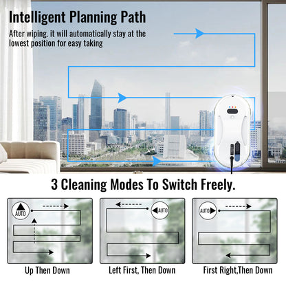 Household Window Automatic Water Spray Cleaning Robot Vacuum Cleaner Remote Control Electric Window Wiper Household Glass Wiper