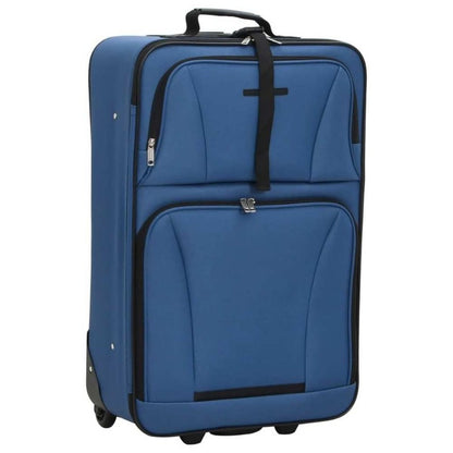 Kofferset – Reiskoffer Set – Bagageset – Trolley Koffer – Reistas – 5-delig – Blauw – Lichtgewicht Stof – Duurzaam Met ABS+PC
