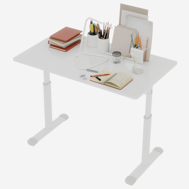 Zit Sta Bureau – Verstelbaar Bureau – Sta Bureau – Handmatig Verstelbaar – Kantoorbureau – Compact Formaat 60x100 cm – Stevige Dubbele Kolom