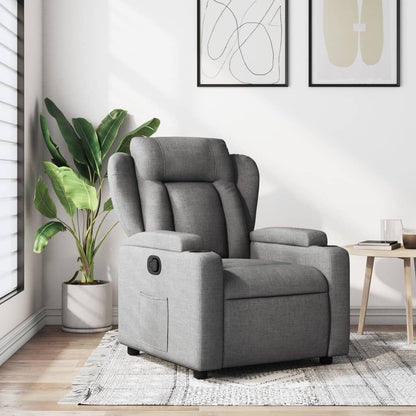 Relaxstoel – Relaxfauteuil – Fauteuil – Loungestoel – Zitstoel – Handmatig Verstelbaar Tot 135 Graden – Donkergrijze Ademend Stof