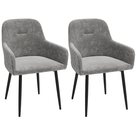 Scandinavische Velvet Fauteuil – Lounge Stoel – Woonkamerstoel – Sofa Stoel – Zetel – Grijs – Compact 64x60x70 cm – Kunsthout Frame