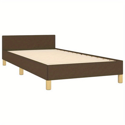 Bed frame without Mattress Marrone Scuro 80x200cm Tissue Practical, removable, suitable for all seasons