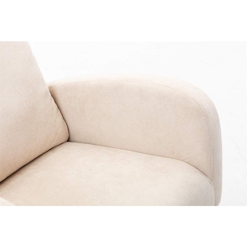Schommelstoel – Relaxstoel – Fauteuil – Voedingsstoel – Loungestoel – Massief Houten Frame – Comfortabele Sponsstof Bekleding