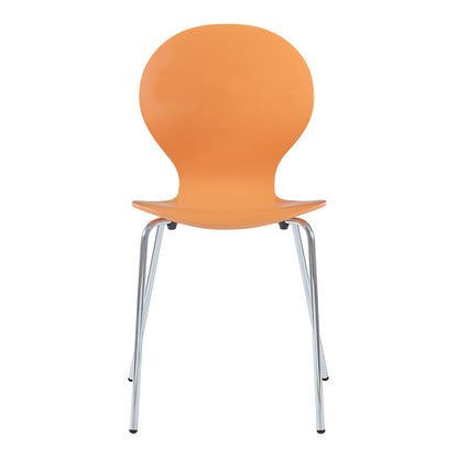Eetkamerstoel – Stoel – Kuipstoel – Stoelset – Barkruk – Stapelbaar – Berkenhout Met Metalen Poot – Zithoogte 46 cm – Set Van 4