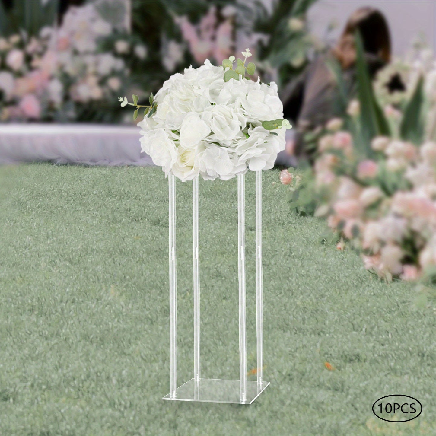 Bloemenbollen – Sierbloemen – Kunstbloemen – Feestdecoratie – Bloemenbol Wit – Set Van 10 Stuks – Diameter 19,9 cm – Onderhoudsvriendelijk & Allergievriendelijk