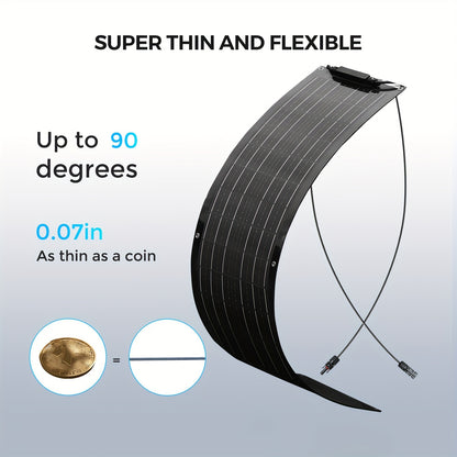 Flexibele Zonnepanelen – Zonnepaneel Set – Solar Panel – Zonnesysteem – Draagbare Zonne-energie – 4x50W Totaal 200W – Lichtgewicht & Weerbestendig