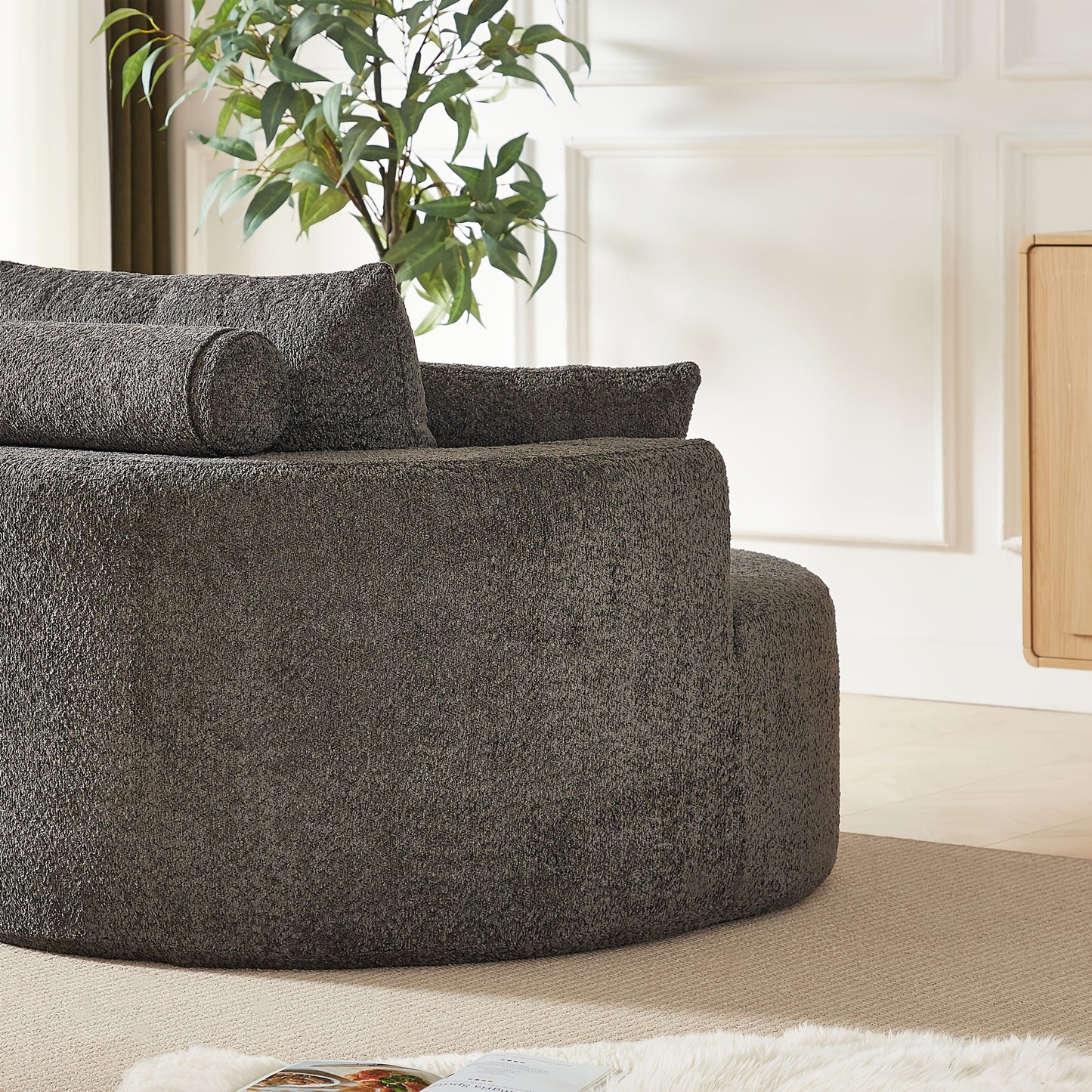 Slaapbank – Bedbank – Sofa Bed – Bedbank Klapbed – Slaapfauteuil – Modern Grijs – Duurzaam Bamboe Frame – Comfortabele Pluche Kussens