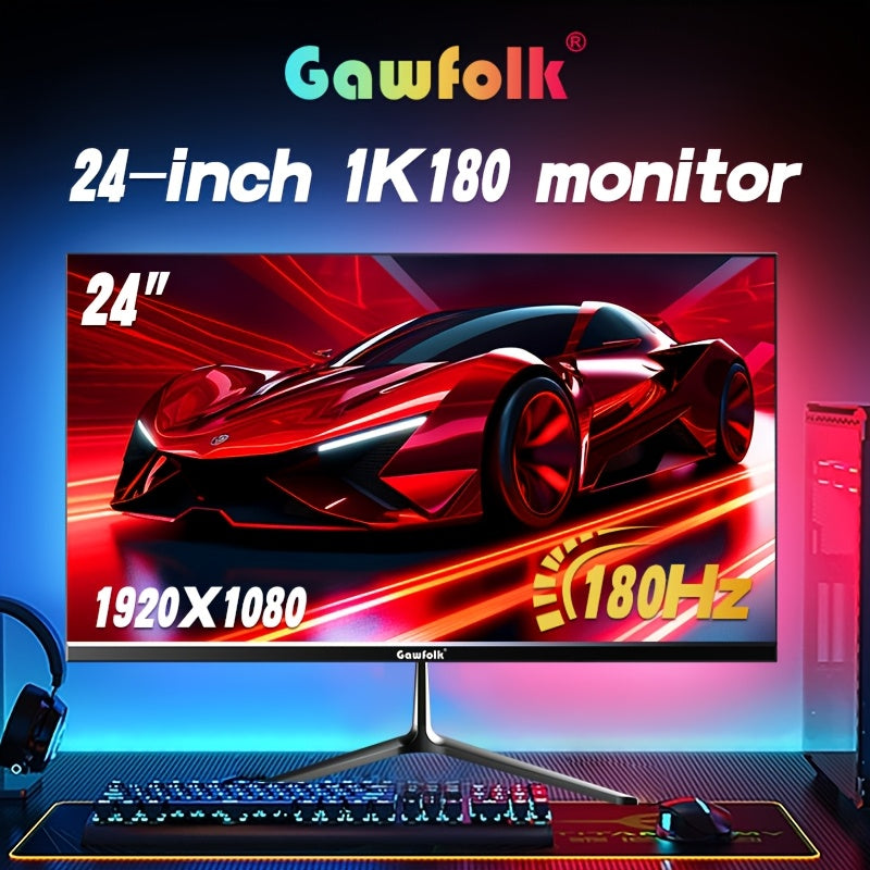 Gamingmonitor – Gaming Scherm – PC Monitor – Curved Display – Full HD Monitor – 24,5 Inch – 180Hz Verversingssnelheid – IPS-paneel