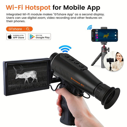 Thermische Monoculaire – Warmtebeeldkijker – Nachtkijker – Infrared Scope – Thermo Viewer – 8x Zoom – USB-C Oplaadbaar – WiFi Hotspot – 18mm Lens – ABS Behuizing