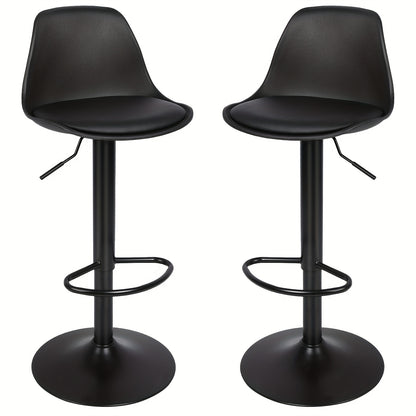 Barstoel – Barkruk – Keukenstoel – Bistrostoel – Barkruk – Set Van 2 – Verstelbare Hoogte 55-75 cm – Draaibaar Met PU-Bekleding