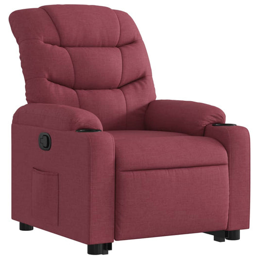 Sta op stoel – Relaxfauteuil – Elektrische stoel – Verstelbare fauteuil – Ergonomische stoel – Elektrische opsta-functie – Wijnrode stof