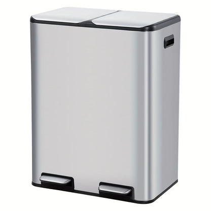 Prullenbak – Afvalbak – Pedaalemmer – Afvalscheidingsprullenbak – Vuilnisbak – RVS 304 – 60 Liter – Soft Close Deksel – Voetpedaal – Hygiënisch & Geurvrij