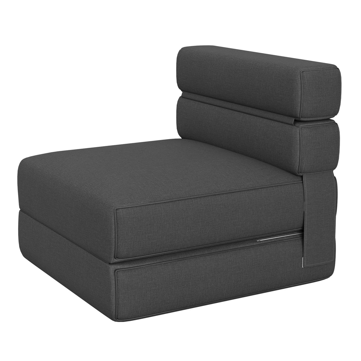 Slaapstoel – Slaapfauteuil – Klapstoel – Bedstoel – Grijs – Traagschuim Comfort – Inklapbaar & Ruimtebesparend