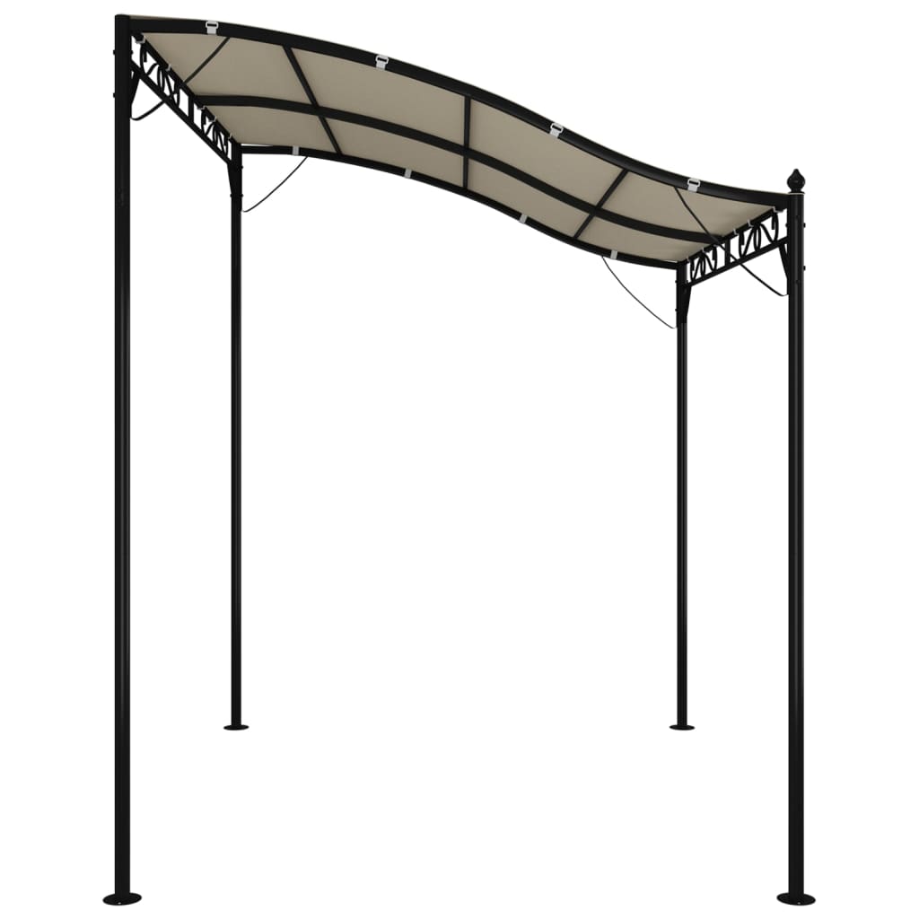 Parasolpaviljoen – Tuinpaviljoen – Overkapping – Zonnescherm – Tuinluifel – Waterbestendig Polyester – Gebogen Dakontwerp – Crème
