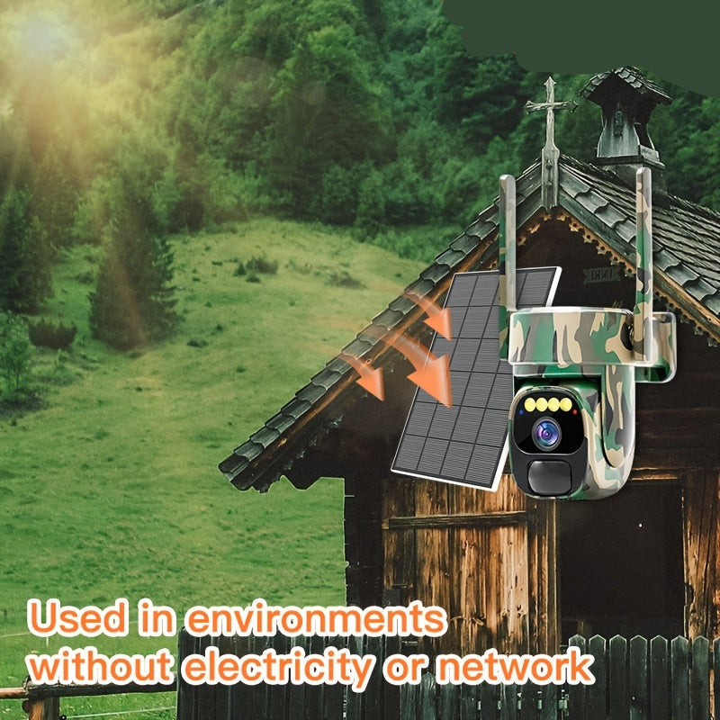 Draadloze Beveiligingscamera – Buitencamera – Bewakingscamera – IP-camera – 4G Beveiligingscamera – 2K HD Resolutie – Solar Opladen met PTZ en Nachtzicht