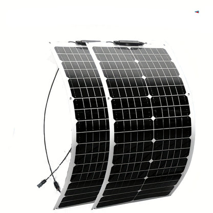 Zonnepaneel – Zonnecel – Solar Panel – Zonne-energie – Zonnepaneelset – Flexibel en Lichtgewicht – Hoog Rendement 100W (2x50W) Monokristallijn