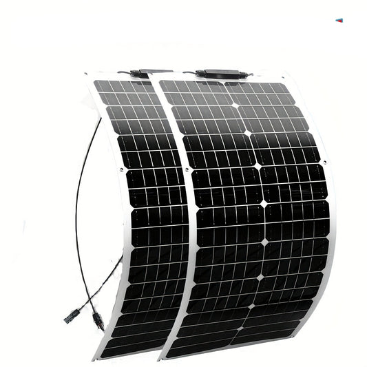 Zonnepaneel – Zonnecel – Solar Panel – Zonne-energie – Zonnepaneelset – Flexibel en Lichtgewicht – Hoog Rendement 100W (2x50W) Monokristallijn