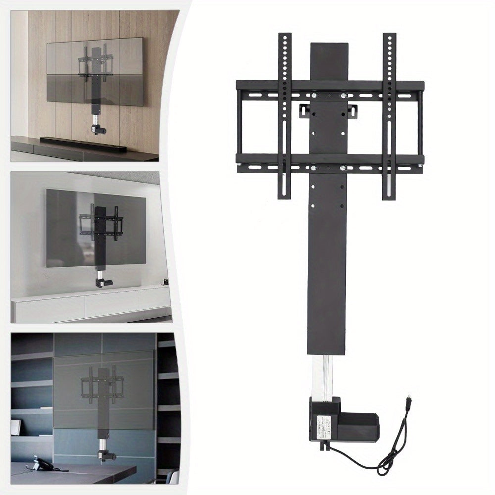 TV Lift – Motorische TV Standaard – Gemotoriseerde TV Beugel – In Hoogte Verstelbaar – Verstelbare TV Houder – 26-57 Inch – Aluminium – Stille Motor
