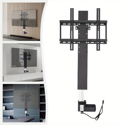 TV Lift – Motorische TV Standaard – Gemotoriseerde TV Beugel – In Hoogte Verstelbaar – Verstelbare TV Houder – 26-57 Inch – Aluminium – Stille Motor