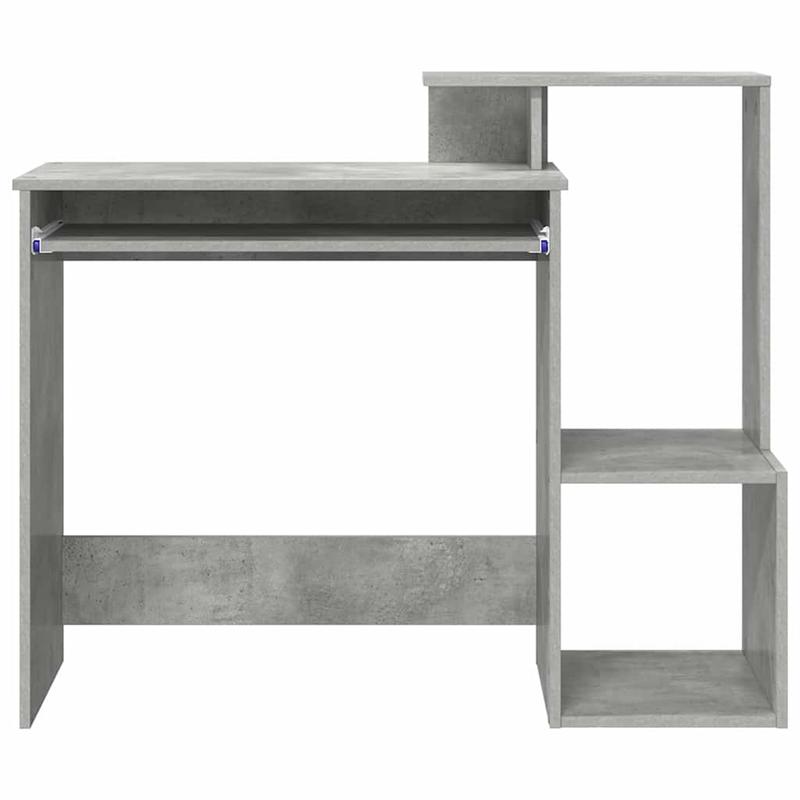 Modern Bureau – Werkplek Meubel – Schrijfdesk – Studiebureau – Thuiswerkplek – Ruim Werkblad 106x40 cm – Stevige Duurzame Constructie – Grijs