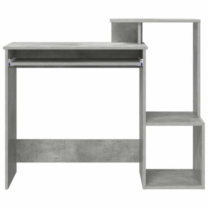 Modern Bureau – Werkplek Meubel – Schrijfdesk – Studiebureau – Thuiswerkplek – Ruim Werkblad 106x40 cm – Stevige Duurzame Constructie – Grijs