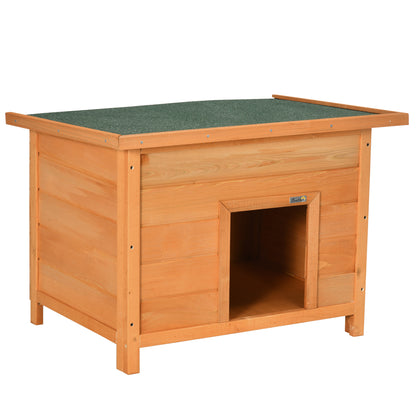 Hondenhok – Hondenhuis – Kennel – Hondenbench – Dierenhok – Houten Met Opening Dak – Weerbestendig Bitumendak – 85x58x58 cm – Grenenhout Pre-Oiled