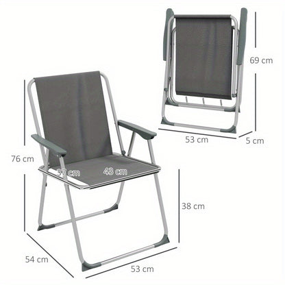 Opvouwbare Tuinstoelen – Klapstoelen – Campingstoelen – Balkontoelen – Lichtgewicht Stalen Frame – Ademend Oxford-Materiaal