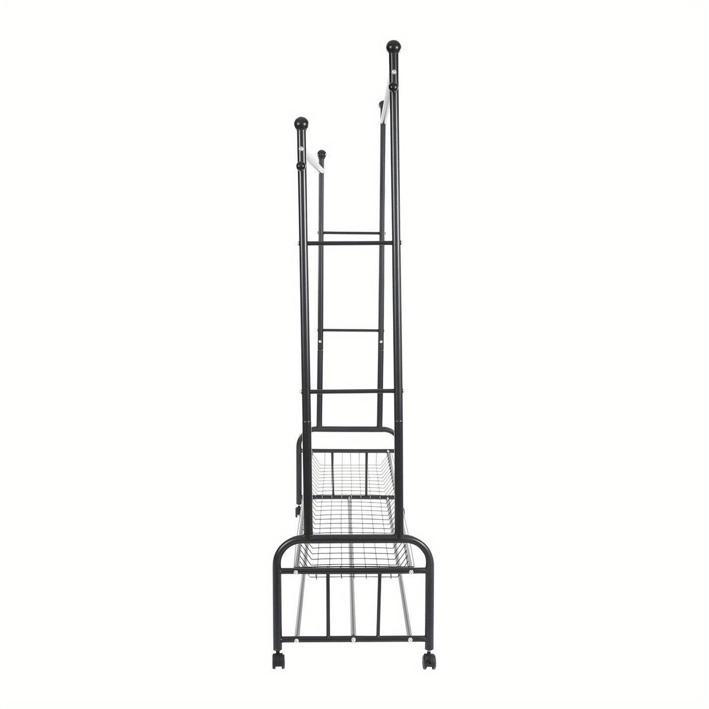 Kledingrek – Kledingstandaard – Garderoberek – Kapstok – Opbergrek – Metaal – Verstelbaar – Met Wieltjes En Remmen – 150x45x170 cm