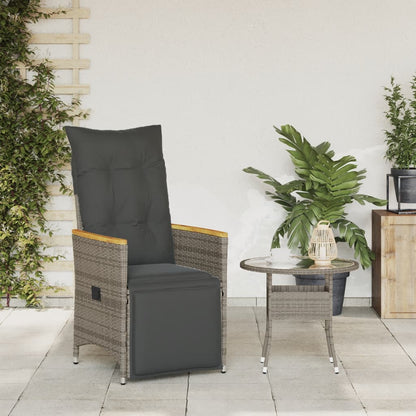 Tuinstoel – Verstelbare Tuinstoel – Balkonstoel – Loungestoel – Poly Rattan – Verstelbare Rugleuning – Afneembare Wasbare Kussens