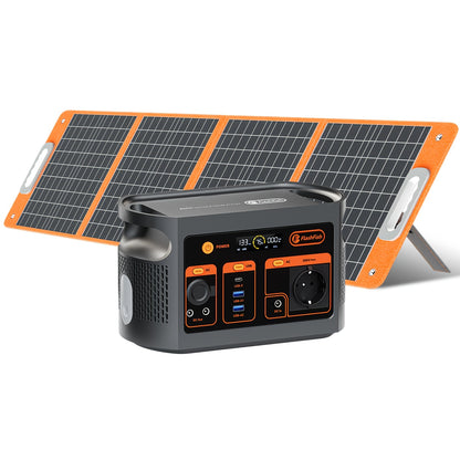 300W Draagbare Powerstation – Solar Generator – Noodstroomvoorziening – Camping Accu – Externe Batterij – 100W Zonnepaneel – Lithium LiFePO4 179.2Wh – Digitale Display